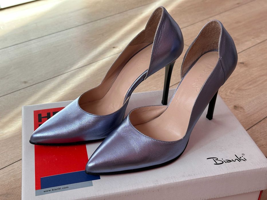 Дамски обувки на ток от естествена кожа Bianki, размер 36