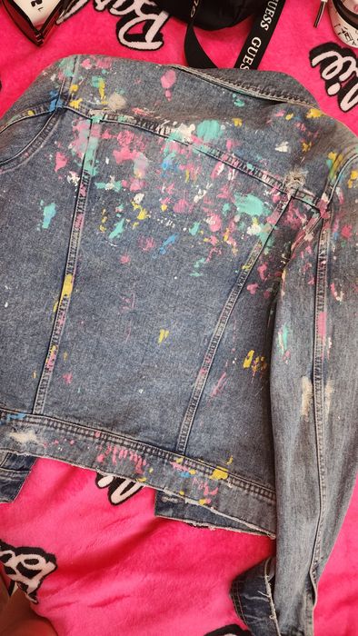 Куртка джинсовая Mango M-L 46 рр одета пару раз