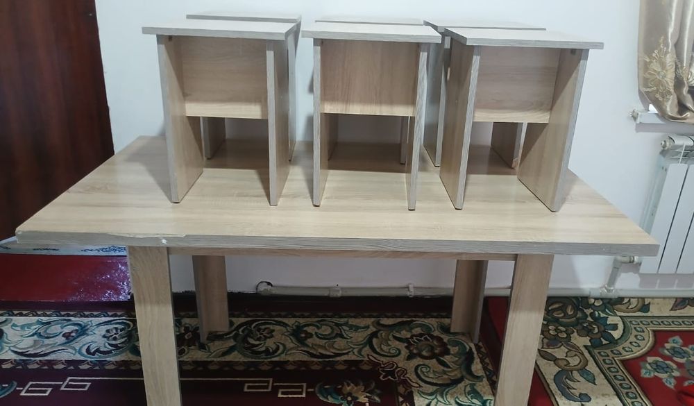 Стол стулья пачти новый 15 000т Адрес Шымкент Куртаив улица