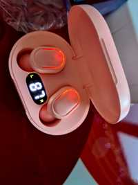 Безжични слушалки Bluetooth 5.0,Прахо и водоустойчиви, Розови