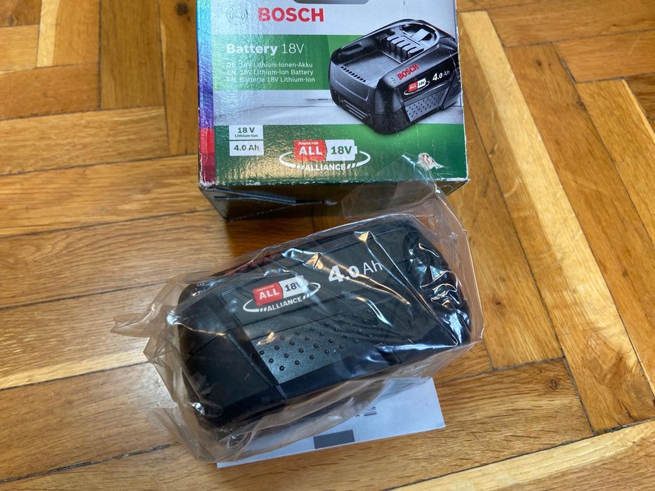 Baterie/Acumulator Bosch tip4/for all, 18V, 4Ah, nou, original-Ungaria
