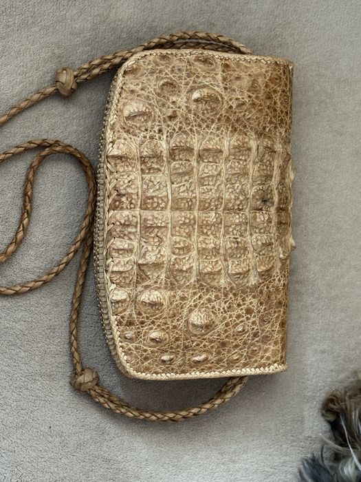 Дамска чанта от кожа на крокодил