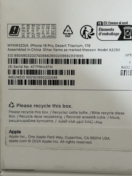 Vand Iphone 16 Pro 1 Tb