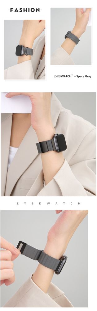 Луксозна кожена каишка с магнит за Apple Watch ULTRA/SE/10/9/8/7/6/5/4