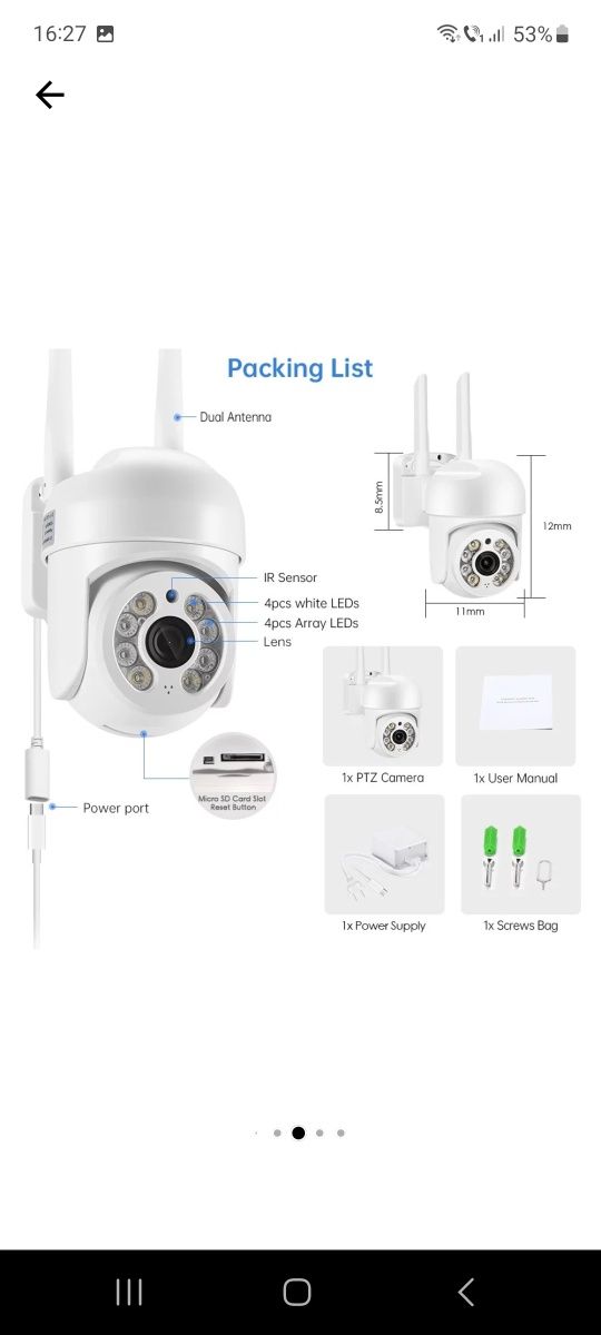 Camera supraveghere wireless BONUS card 32 GB inclus