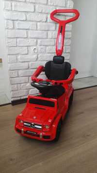 Детска червена кола за яздене с дръжка и багажник Mercedes-Benz 6х6