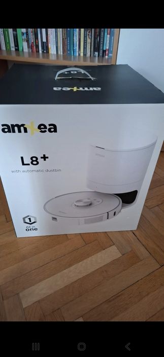 Aspirator robot amXea L8+ Alb colector de praf, navigare laser LDS sma