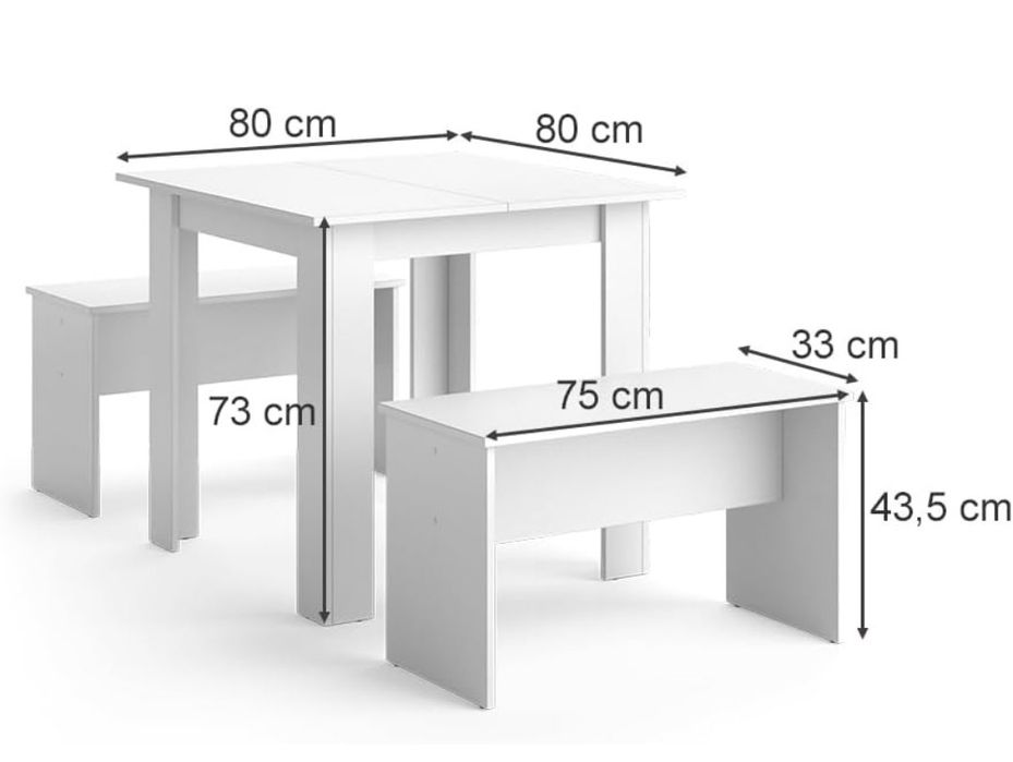 Комплект маса с две пейки Vicco