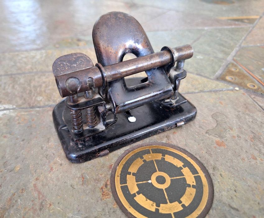 papetarie perforator hartie vintage SOENNECKEN german anii 1920 WWI