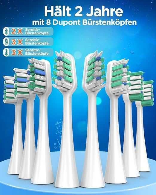 Електрическа звукова четка за зъби Sonic Y05 8 глави и 5 режима черна