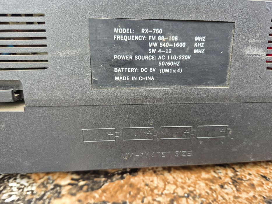Radio Casetofon, modrl RX 750,Portable casette Recorder