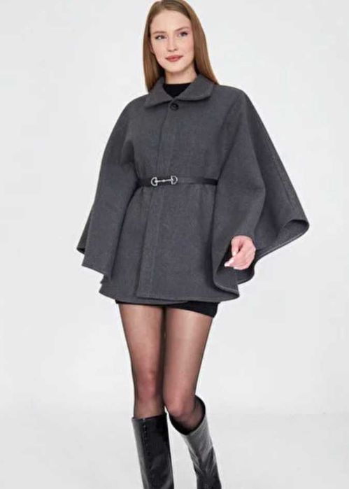 Дамско пончо с колан