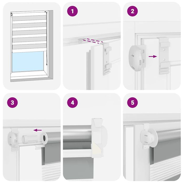 vidaXL
Jaluzea tip zebră, 70 x 120 cm, gri