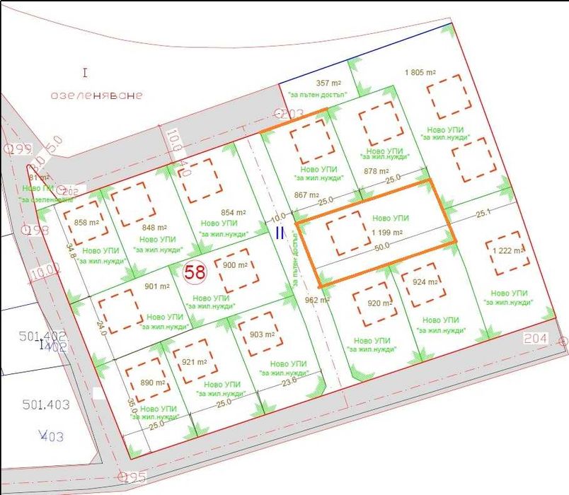 Парцел УПИ с ток, вода и канализация в – Царева поляна, обл. Хасково