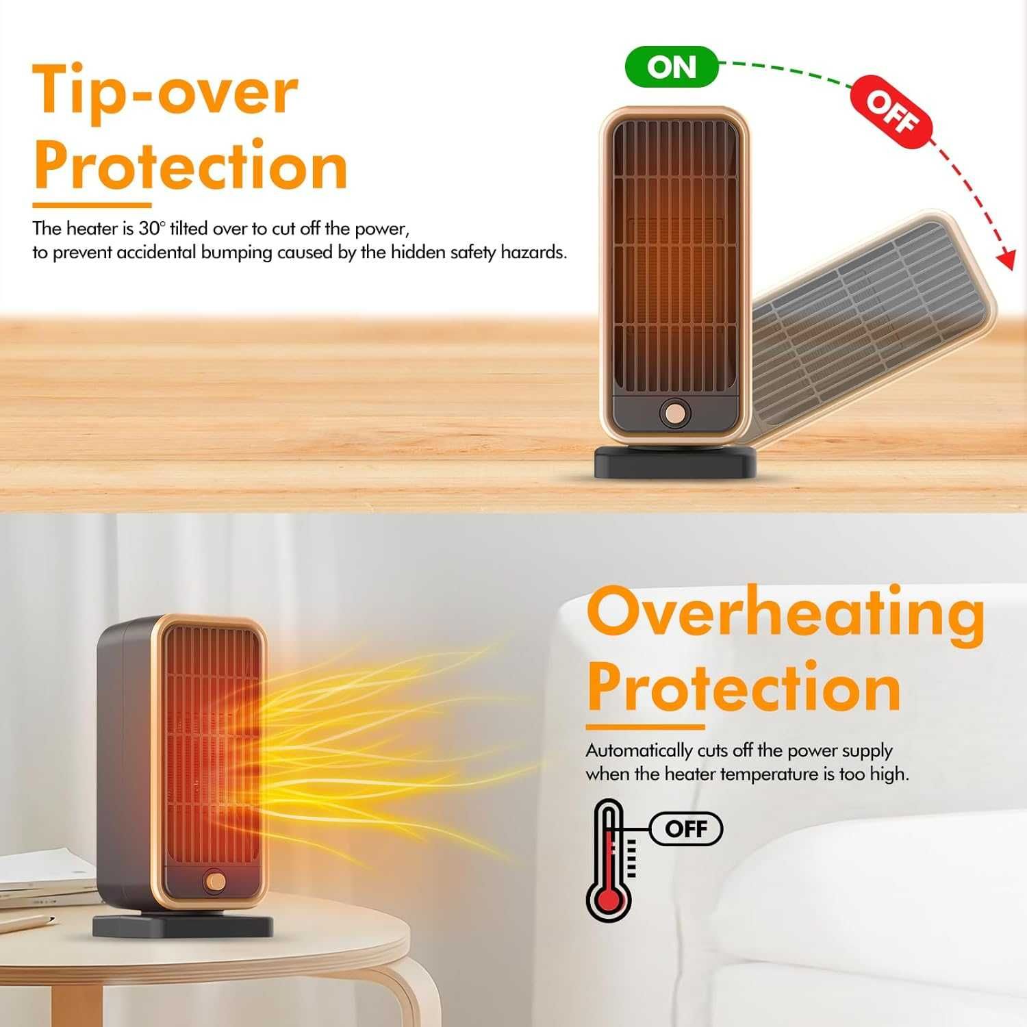 Преносима духалка Portable Fan Heater YND 500D отоплител печка