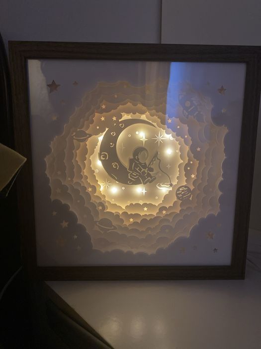Tablouri 3d cu lumina (shadowbox)