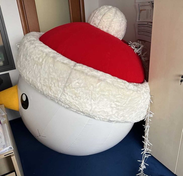 Професионална Коледна Украса-Надуваем Коледен Пингвин