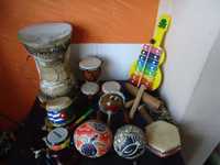 тарамбука, маракас Куба, кастанети, там-там барабанче с топче, ксилофо
