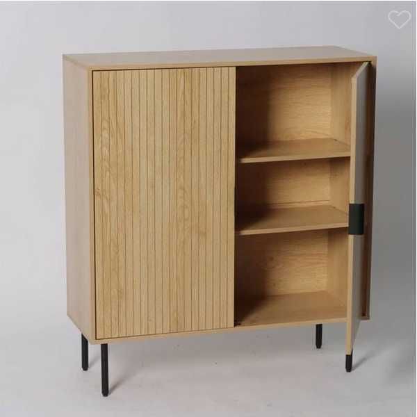 Декоративен шкаф - библиотека Mercado Trade, MDF, 3 рафта, Бежов