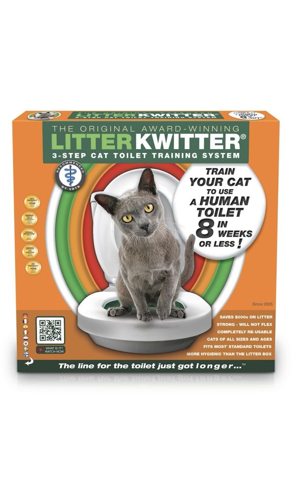 Kit toaleta pentru pisici, Litter Kwitter