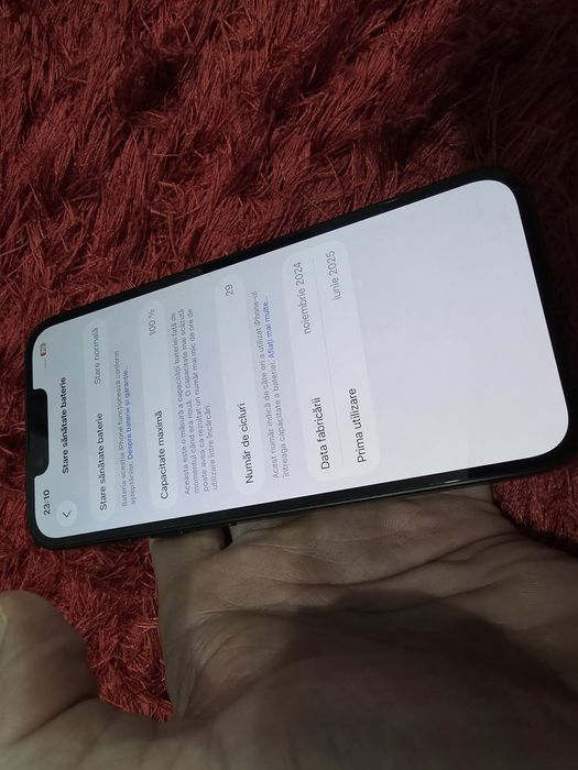 -Iphone 16E, ca Nou, 128Gb, 8Ram, 27 cicluri incarcare, Blank Titanium