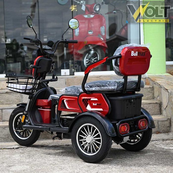 Електрическа триколка BULLMAX C1 MAX 1500W, големи 10’’ джанти, RED