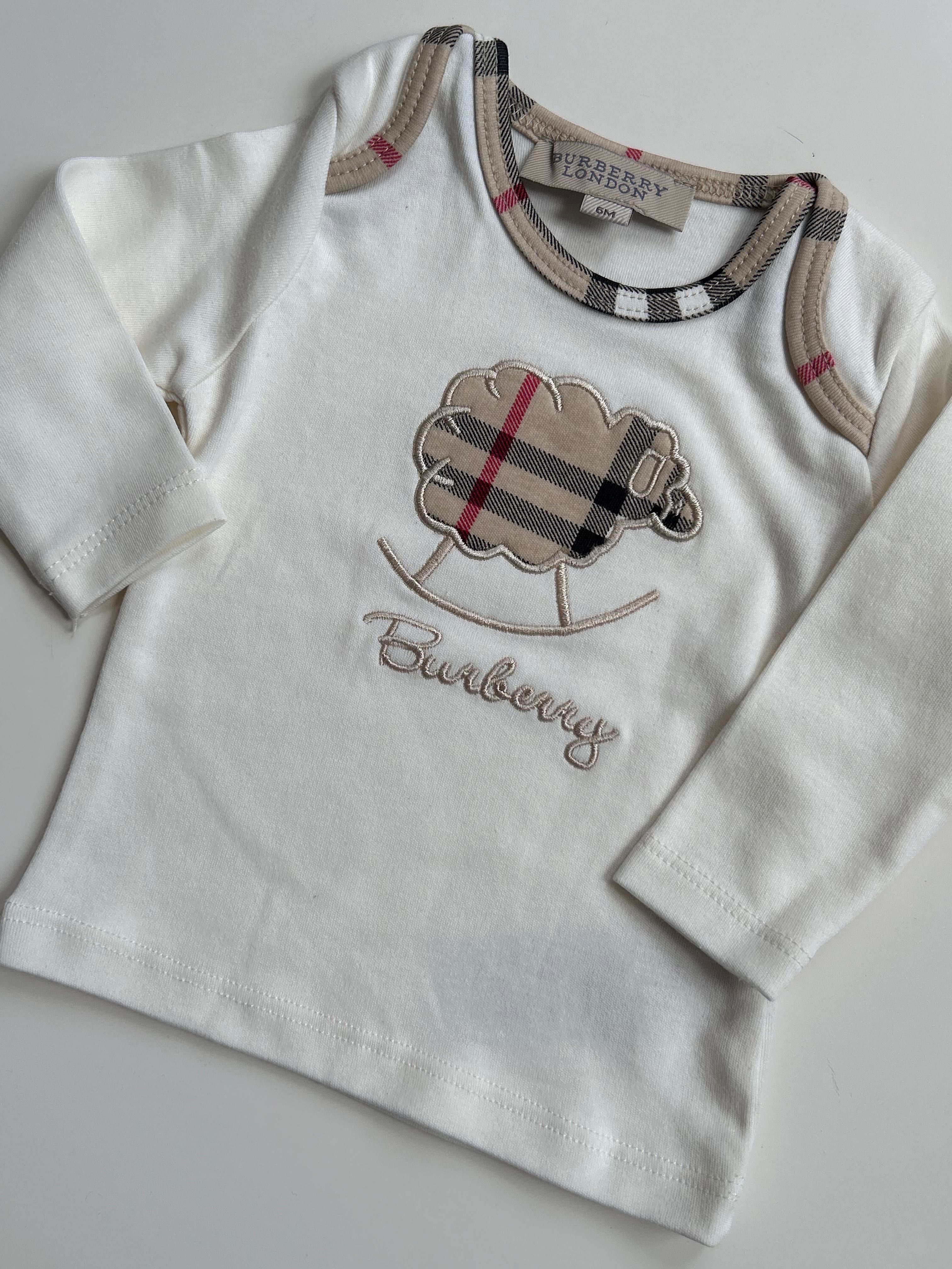 Burberry мека памучна блуза 6месеца