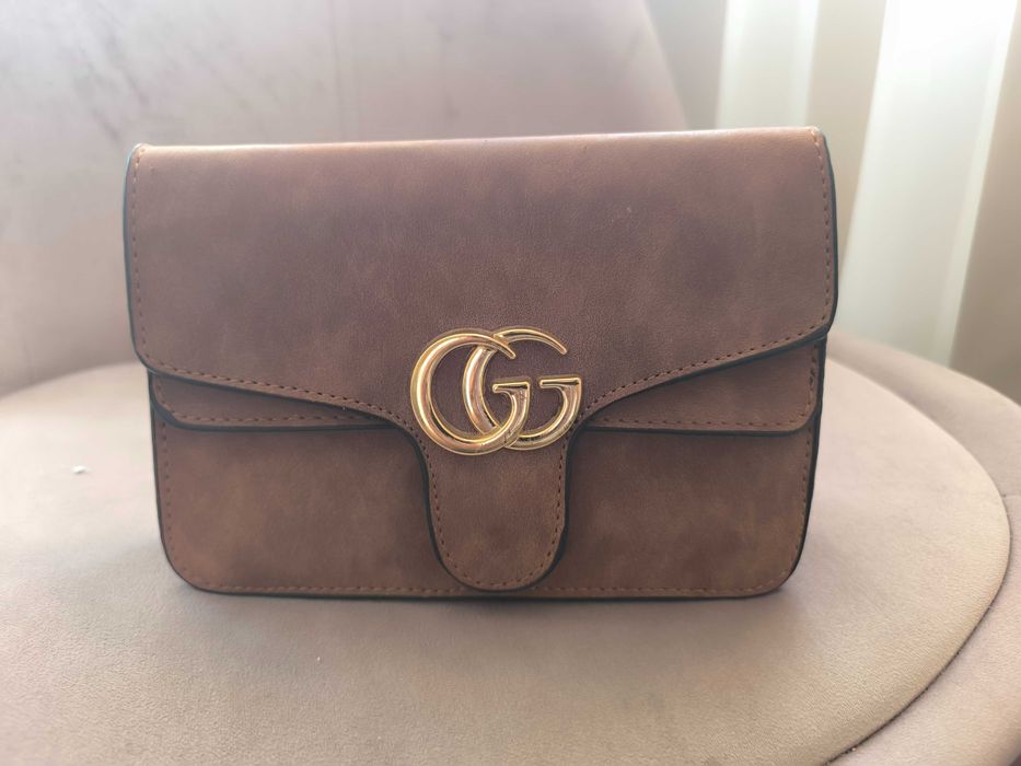 кафява  чанта Gucci