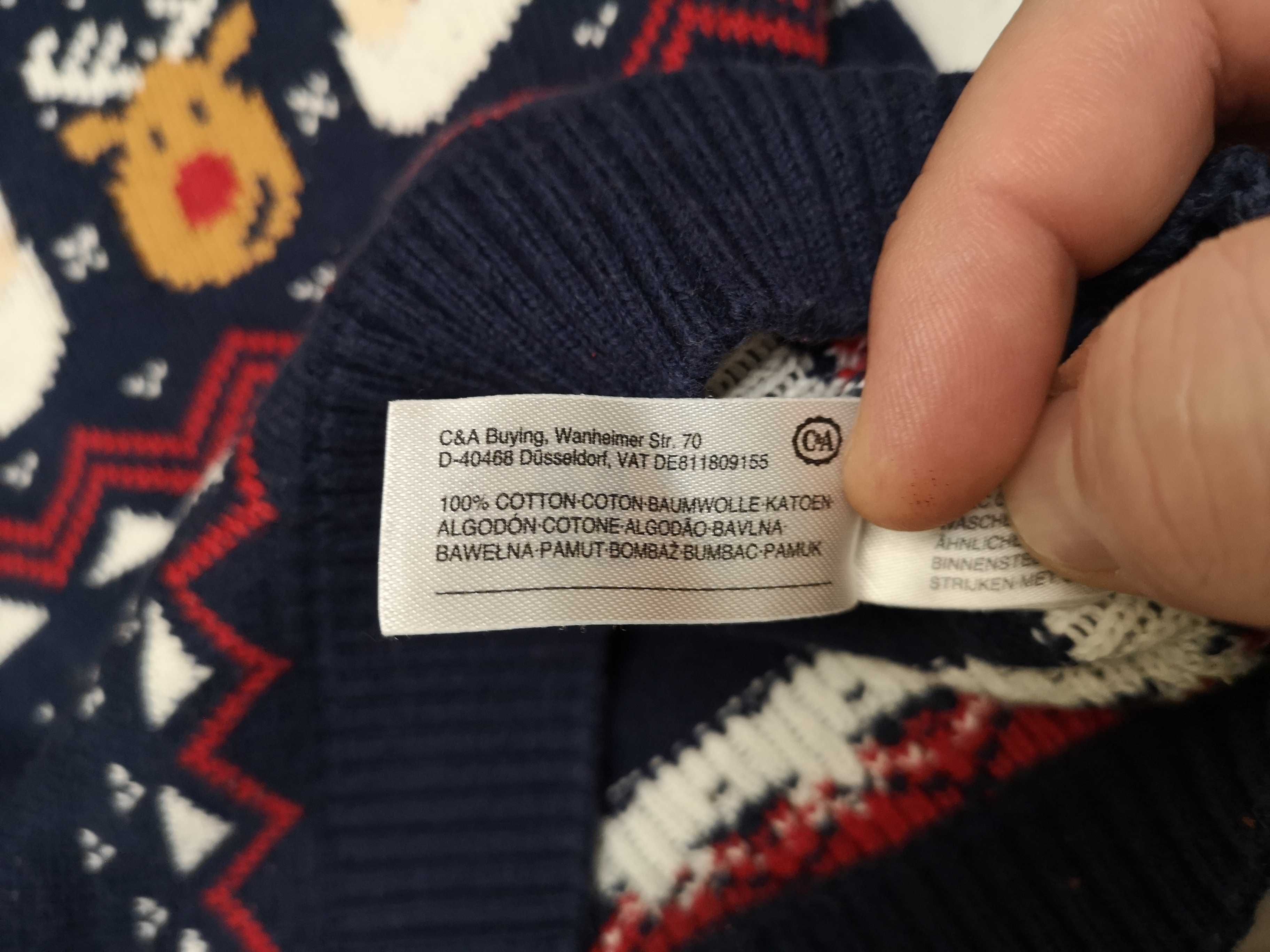 Vând pachet 2 pulovere copii toamnă-iarnă 100% bumbac, C&A No. 74