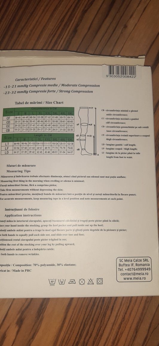 Ciorapi compresivi medicinali tip colant Noi