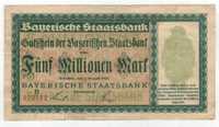Bancnote de colectie -Germania - 5 milioane Marci 1923