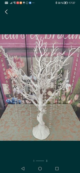 Vand farfurii, panou, indicator nunta, cupole sticla, copacei cristale