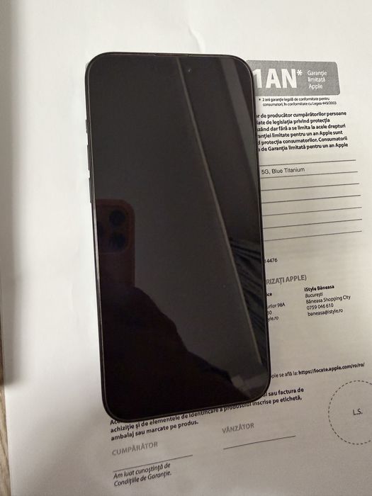 Iphone 15 pro max blue titanium 1 TB factura garantie casco
