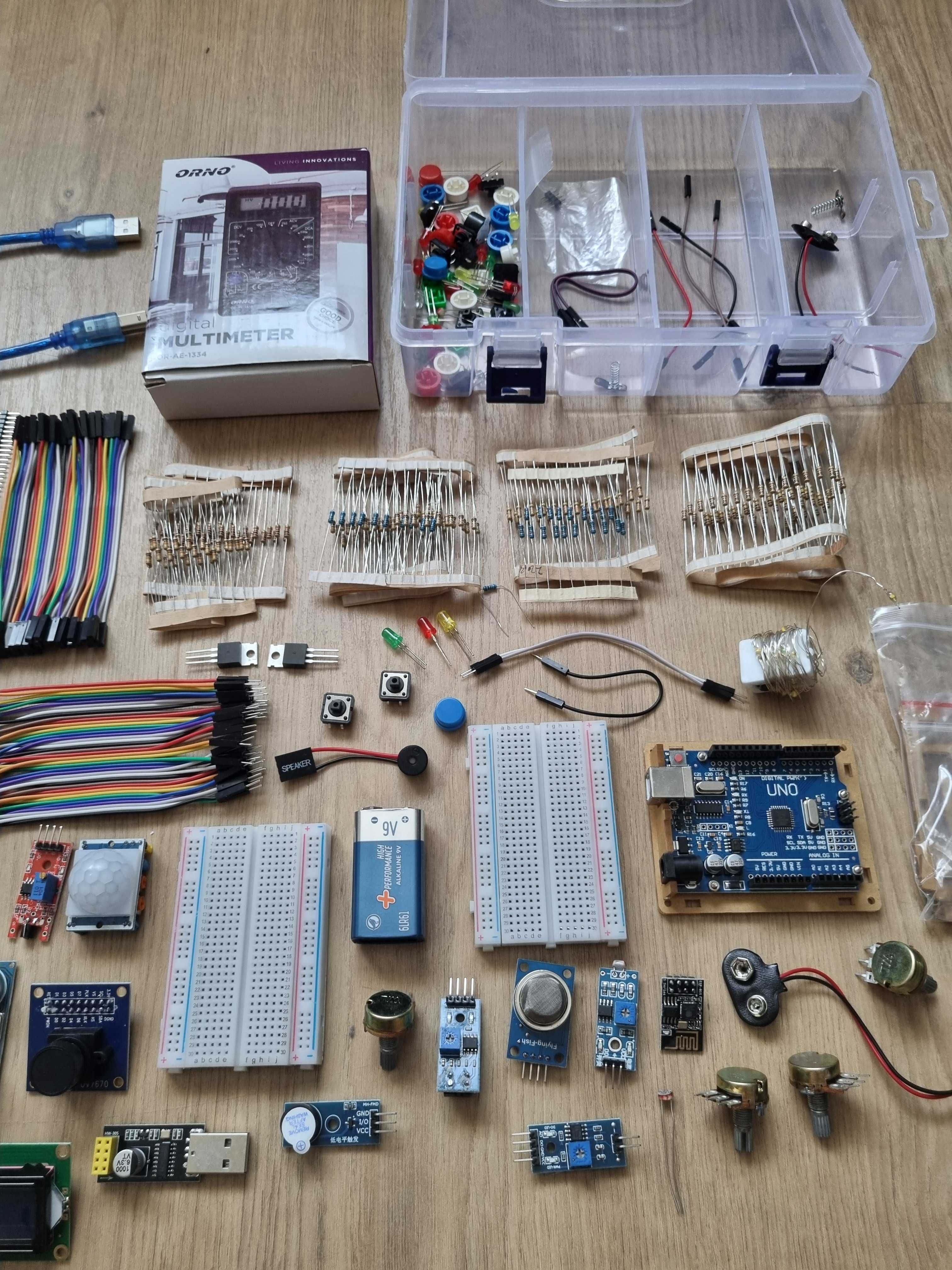 Kit de electronica, Arduino UNO R3, > 30 componente si senzori