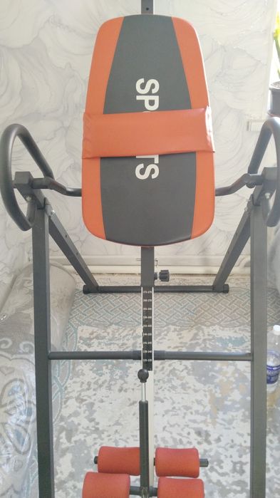 Инверсионный стол, для вытягивания позвоночника, тренажер для тела.