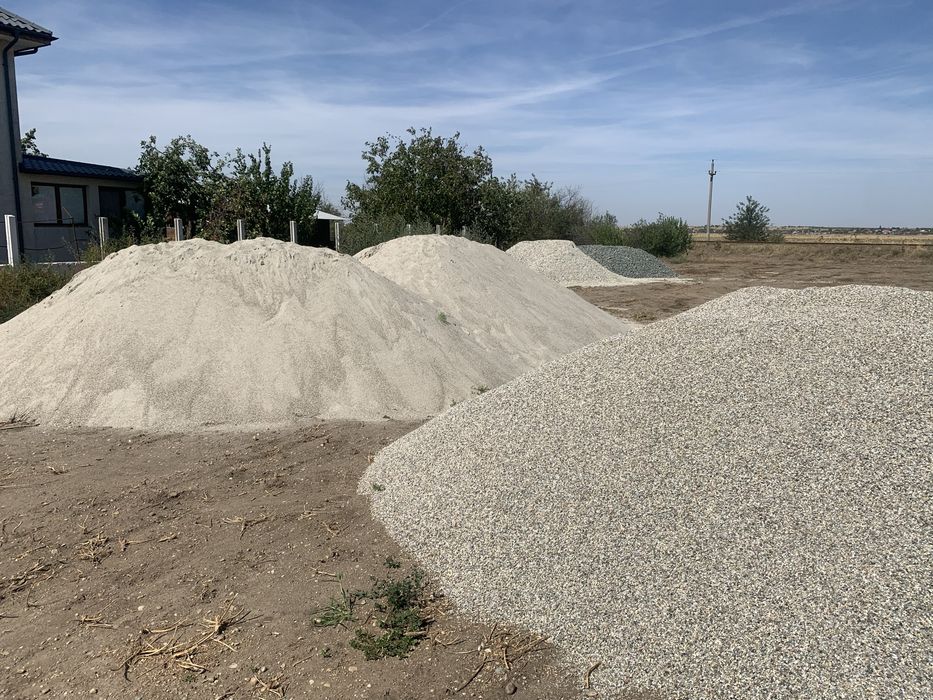 Depozit agregate balastru sort 4-8, 8-16 , nisip tencuiala