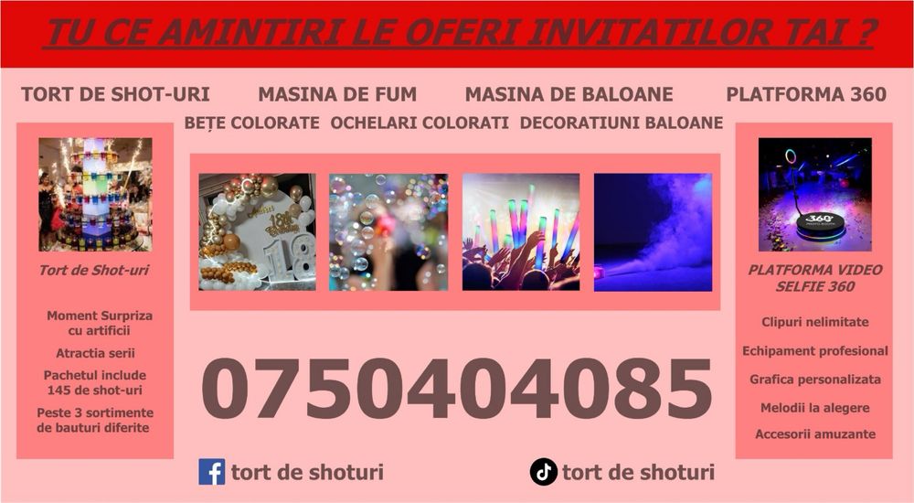 Tort de Shot-uri si Platforma 360 Atracția evenimentului