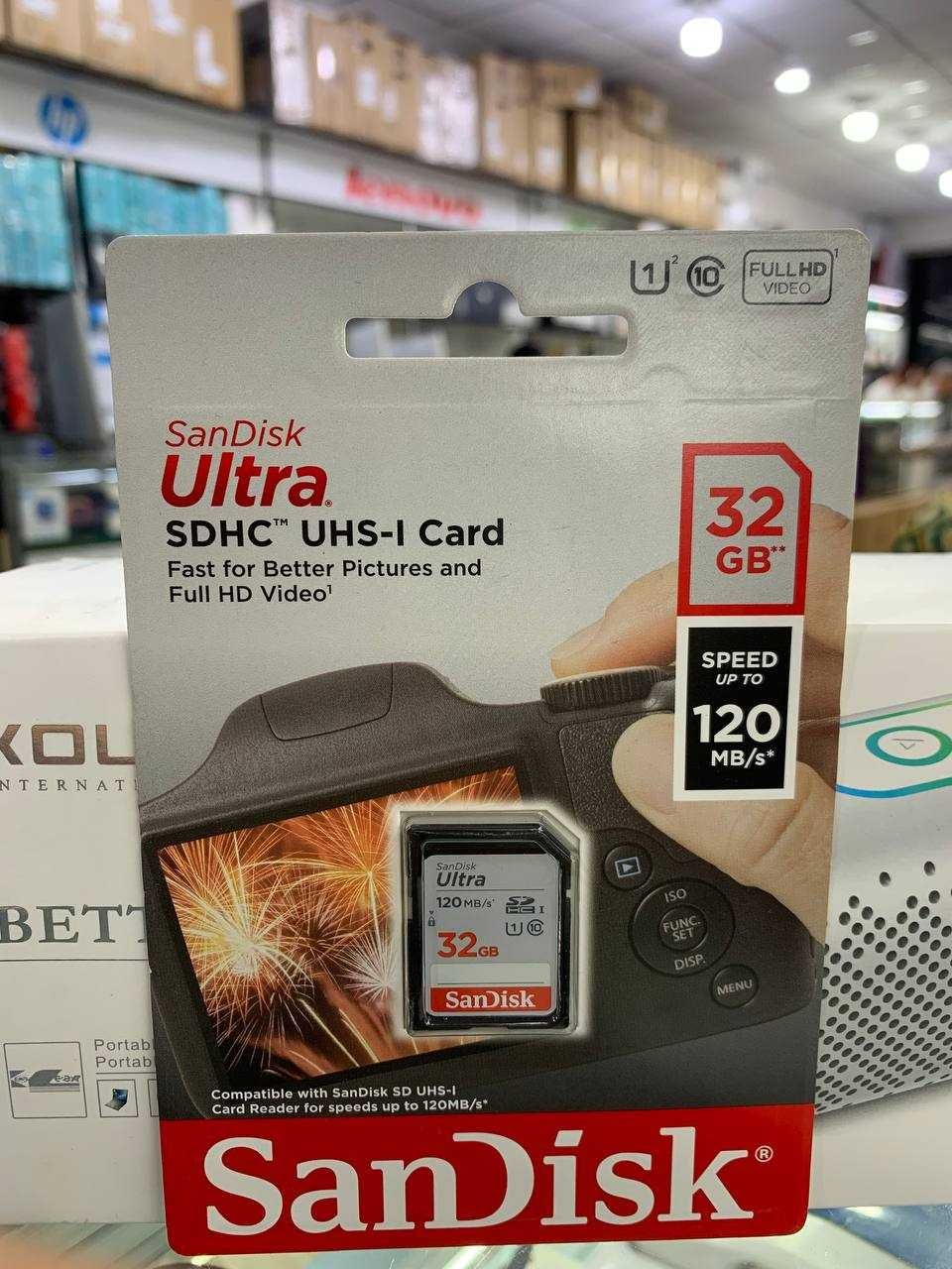 Карты памяти SanDisk Ultra® SDHC™/SDXC™ UHS-I 16/32/64/128 GB