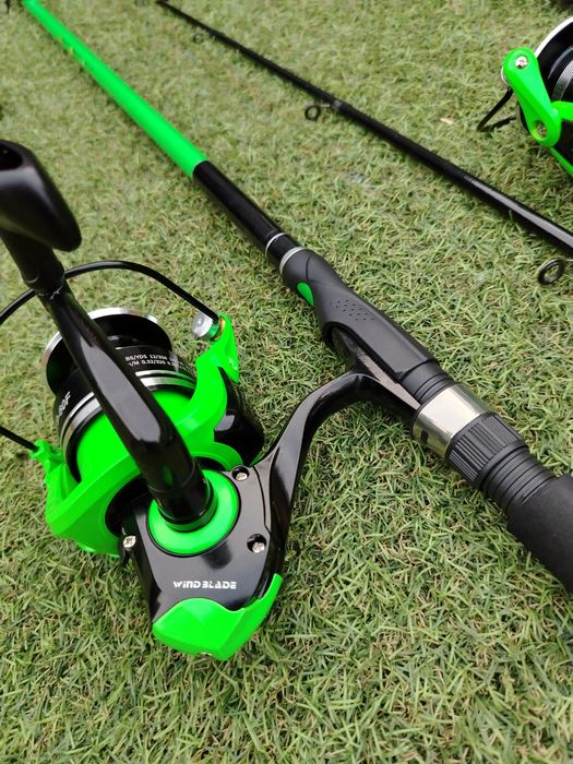 SET 2 Lansete carbon FEEDER Fl Aqua FORCE 3m + 2 Mulinete Qc 6000 7 ru