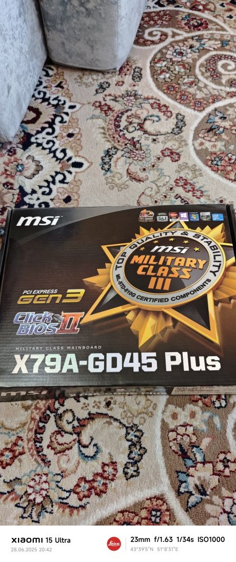 I7 3820+ материнка msi X79A-GD45 plus