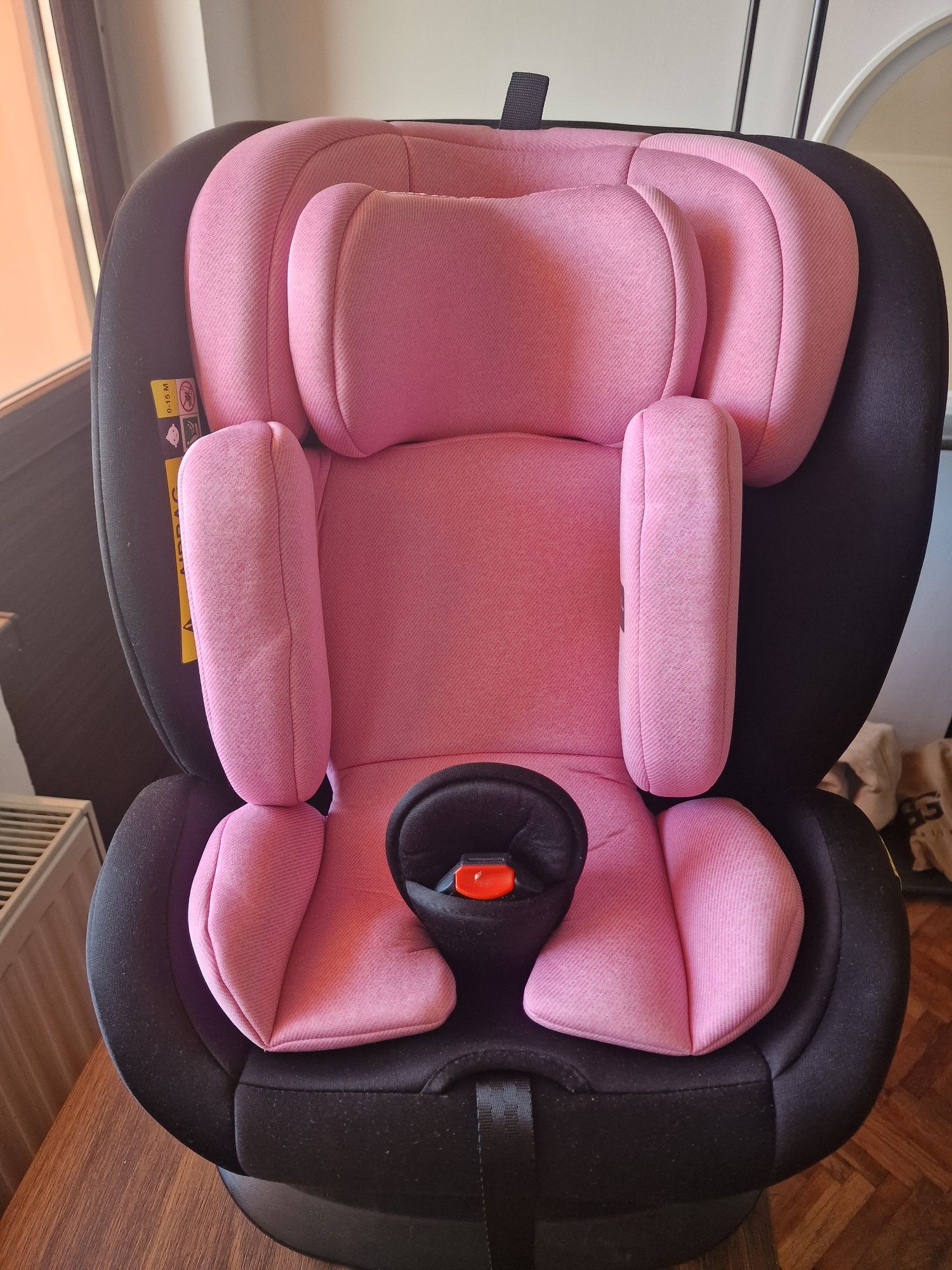 Scaun auto little bird 0-20kg rotativ 360 cu isofix roz