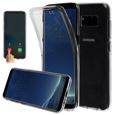 Husa TPU 360° (fata + spate) Samsung Galaxy S8 Plus, Gri Tansparent