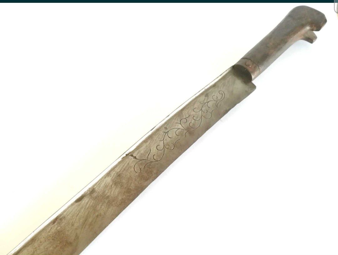 Автентичен голям османски каракулак- ятаган сабя меч нож