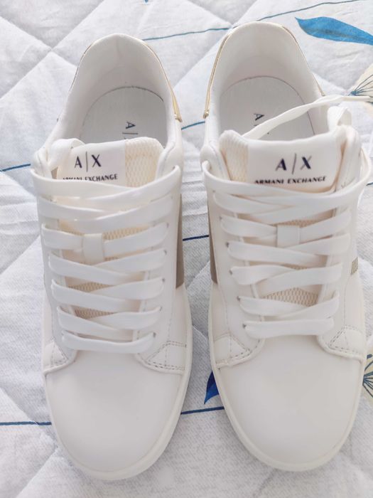 Armani ExchangeXDX027 - Alb / Auriu Pantofii sport casual