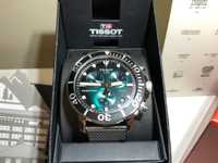 Ceas Tissot Seastar 1000 Chronograph Gradient Green, Bratara tip Plasa