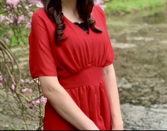 Rochie roșie lungă de ocazie