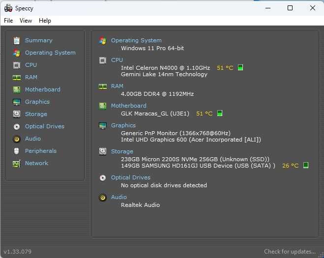 Laptop Acer Intel N4020 Ram 4G SSD 256,Touch 11.6  29.5 Cm