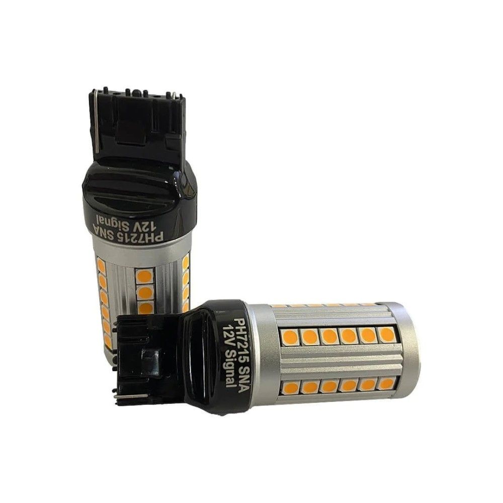 LED Габаритни Крушки Оранжеви 12/24V T20 WY21W Exclusive