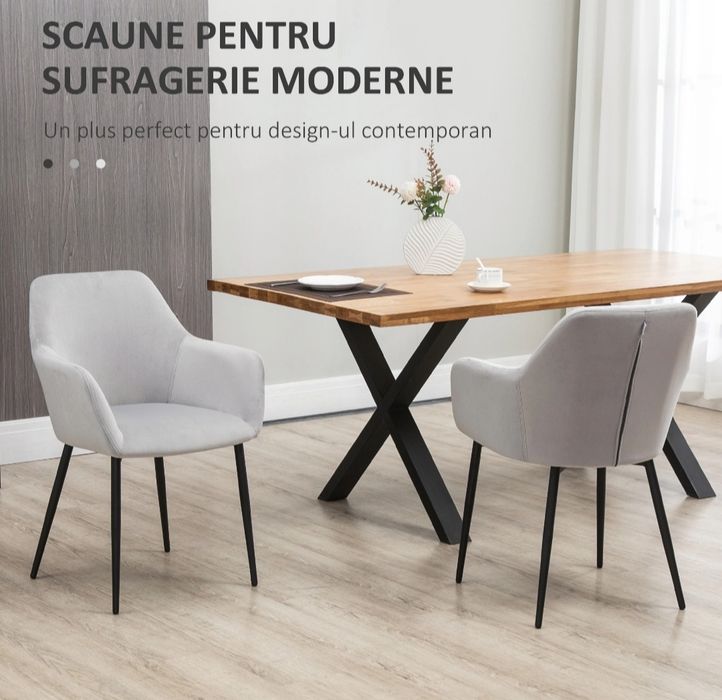 4 buc scaun modern gri NOU