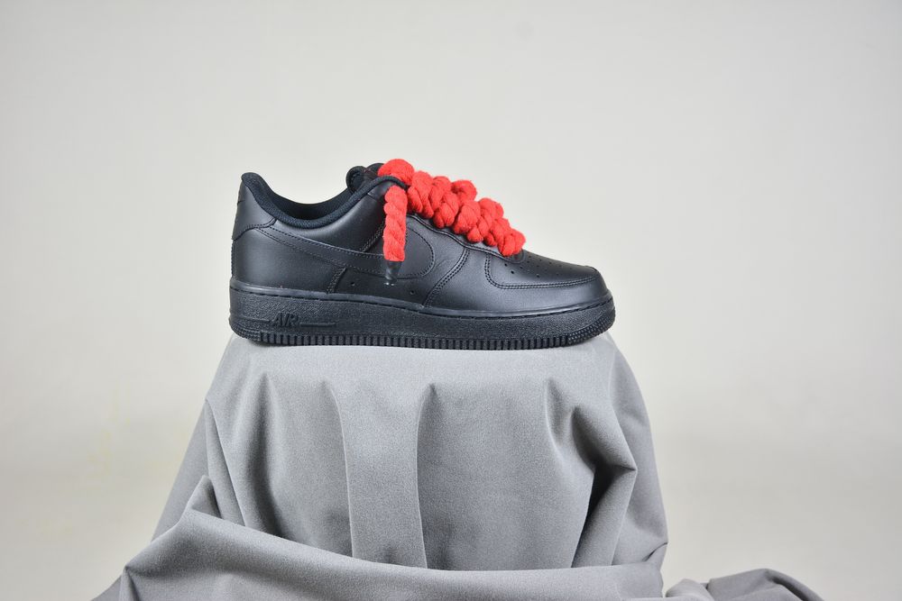 Pantofi Sport Air Force 1 Low Custom Rope Laces Rosu-100% original